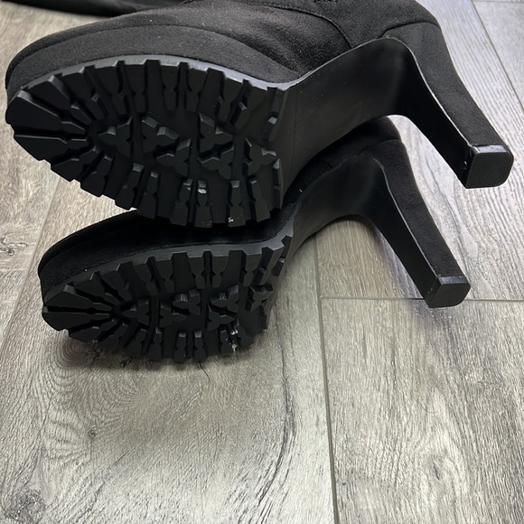 Shoe dazzle Heeled Suede Remi Women  Boots Black Size 9 - Picture 4 of 7